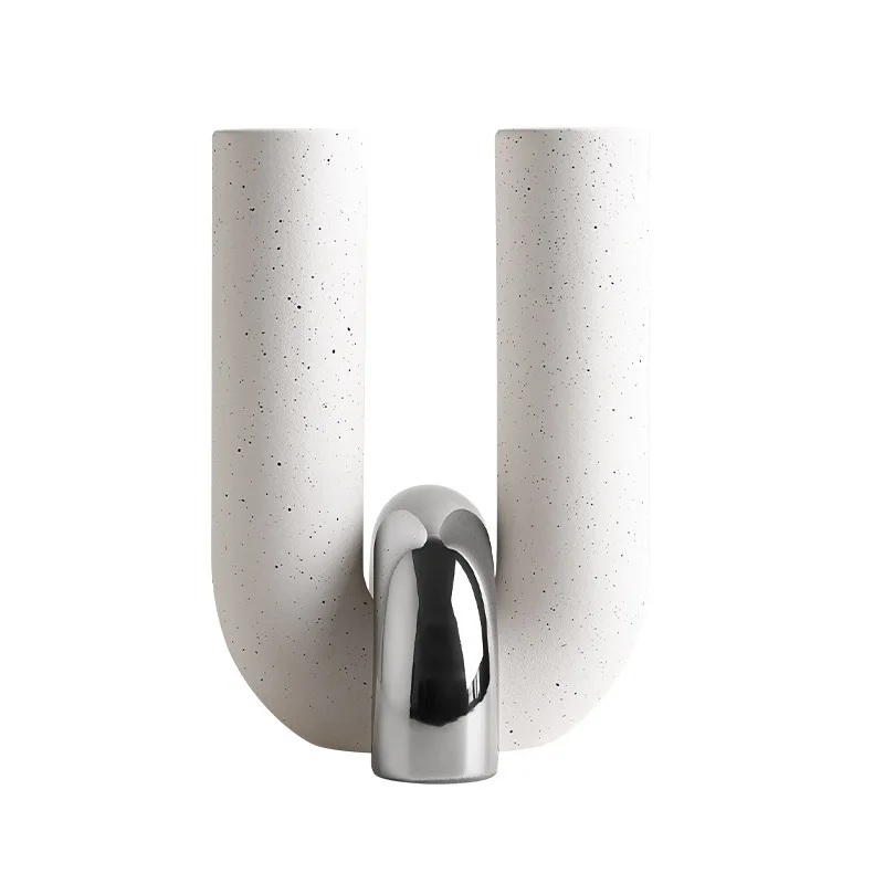 

U-shaped vase ornament, living room entrance, TV cabinet, desktop simple art model room, ceramic decoration
