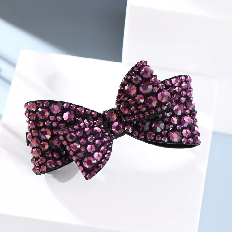 Bow Spring Clip half-clip top clip hairpin edge clip clip clip clip water Diamond fringe bow