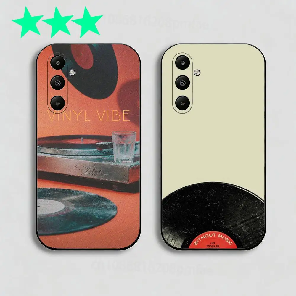 Retro Viny Phone Case for Samsung Galaxy A73,23,53,33,24,72,22,52,32,54,A34 Soft Cover