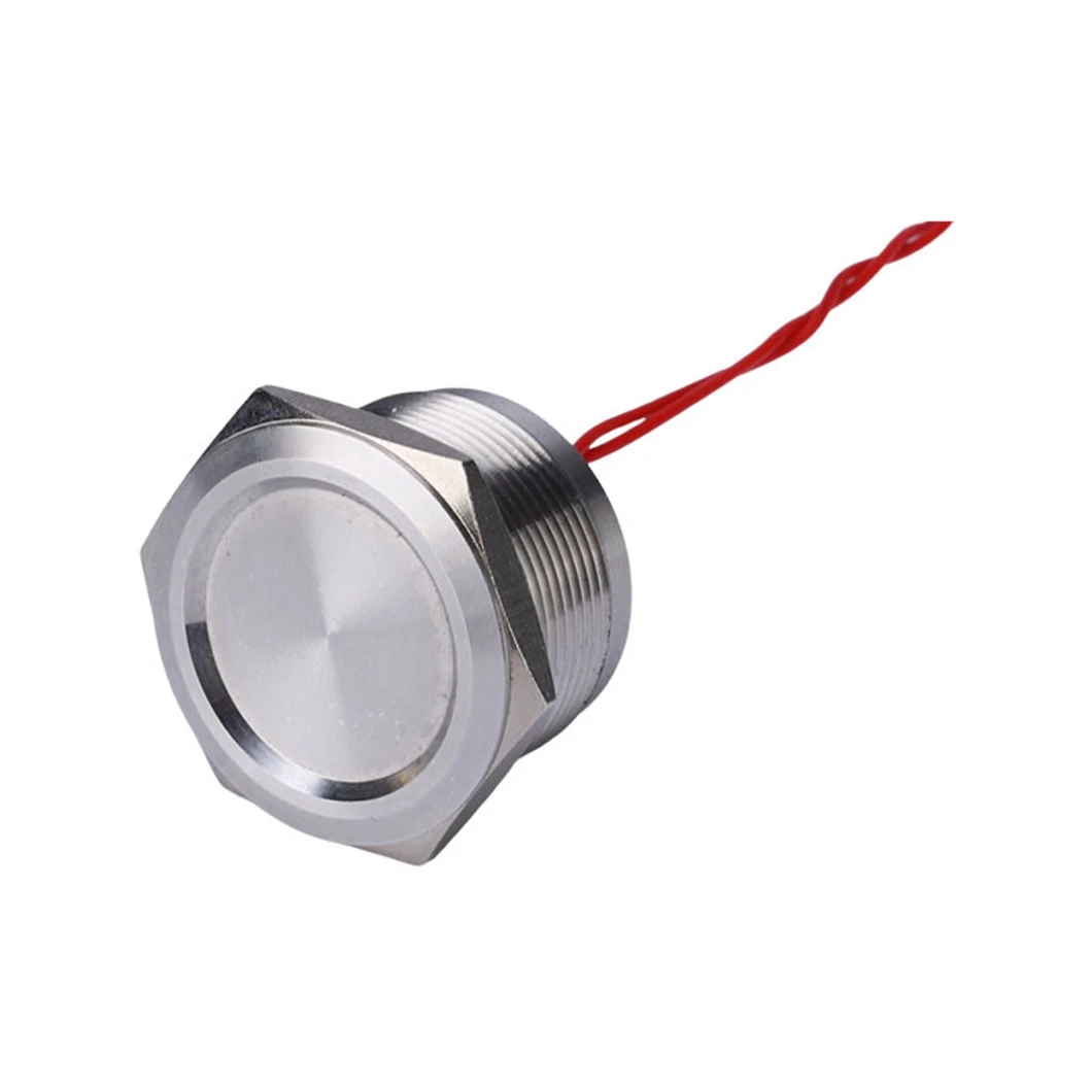 Universal 25mm Concave Head Momentary/Latching Piezoelectric Switch IP68 Rated Works Durable Metal Design for Any Water-Exposed