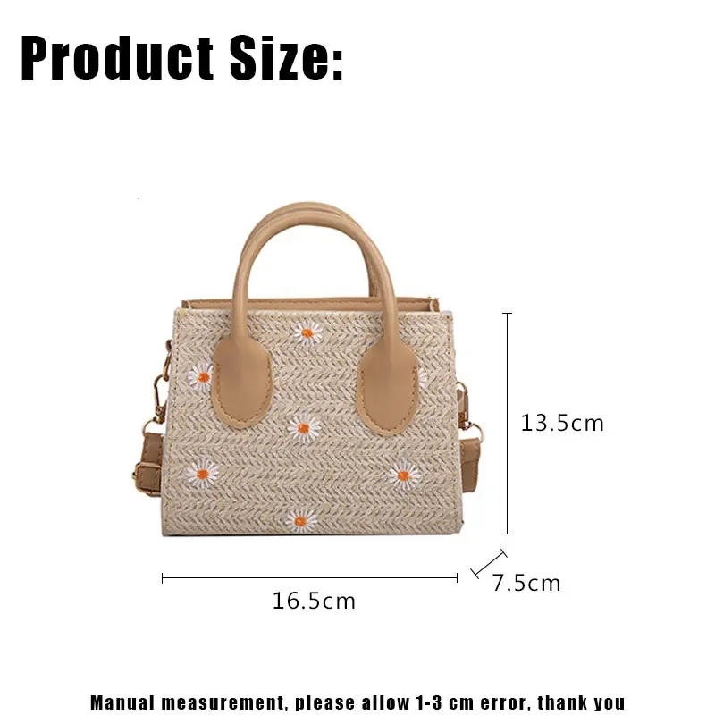 YoReAi Casual Straw Woven Bags Ladies Lace Flowers Small Fresh Pack New Women Travel Purses Handbags Shoulder Messenger Bag