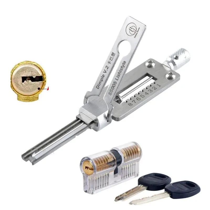 LSIHI 2NI1 Style KABA Lock Open Tool Locksmiths tool Civil lock Core Stainless Steel  Lock Pick Tool