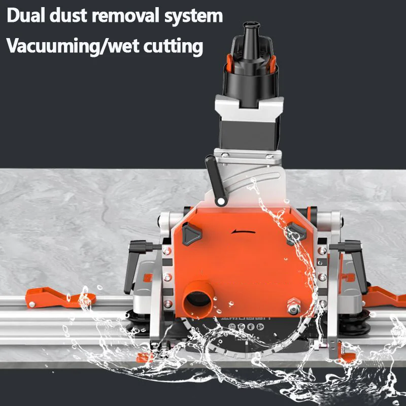 Electric Tile Cutter Chamfering Straight Cutting for Slate Thin & Large Board High Precision Rail Push Cutting Machine Tool Kit