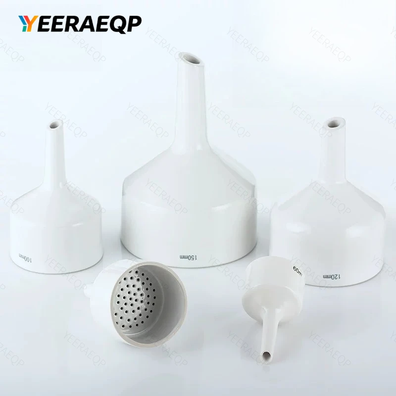 40mm 60mm 80mm 100mm 120mm-300mm Ceramic Buchner Funnel Laboratory Suction Filter Funnel Matching Accessories for Filter Flasks