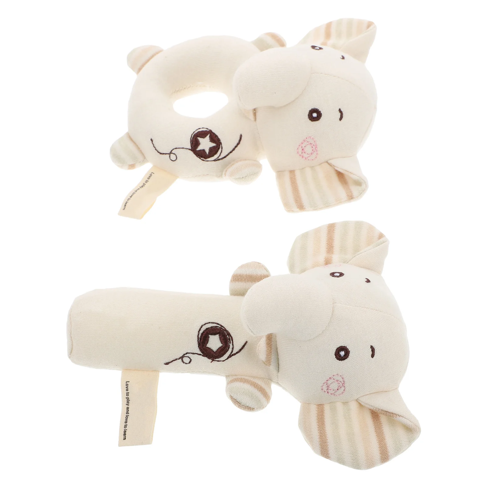 

2Pcs Baby Handbells Cotton Hand Rattle Soothing Music Playthings Lightweight Compact Durable Excellent Sound Baby Hand Bells