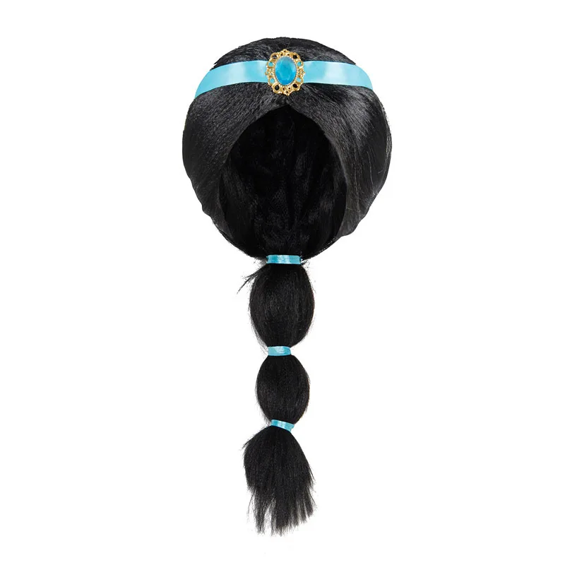 Girls Princess Cosplay Accessory Tiara Fairy Tale Aladdin Magic Lamp Genie Role Play Props Kid Jasmine Wig Party Headgear Gift view 4