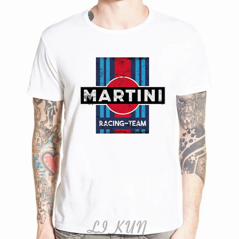 Martini Racing Car Vintage Cool Gift Retro T Shirt Men Tshirt Summer Brand T-shirt Bigger Size Drop Shipping child T Shirt