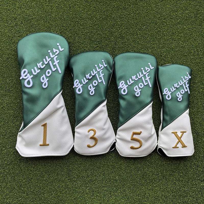 number Golf Club #1 #3 #5 Wood Headcovers Driver Fairway Woods Cover PU Leather High quality Putter Head Covers