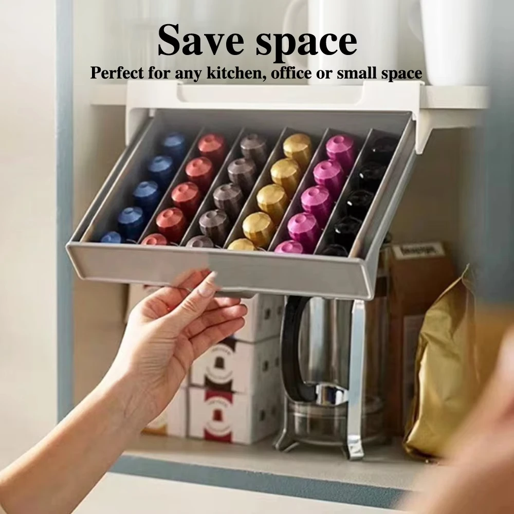Space-Saving Coffee Capsule &  - đánh giá và giá Coffee Tea Drawer Organizer