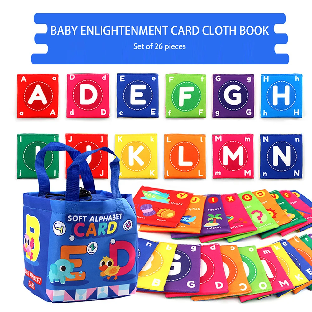 Early Child-hood Enlightenment Books Novelty Soft Alphabets Flash Cards Kids Birthday Present