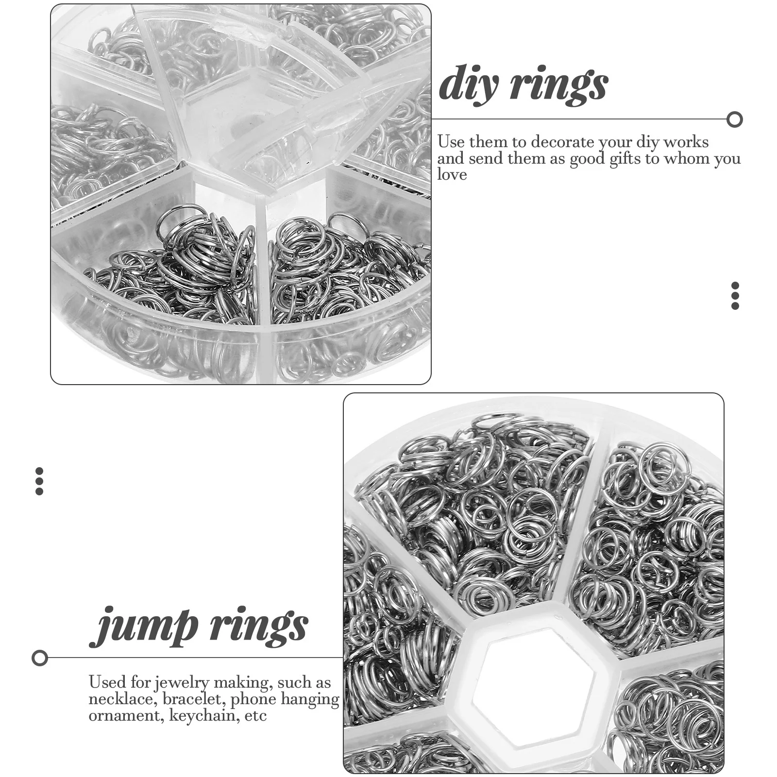 1390 قطعة حلقات الانتقال المفتوحة الفضة ربط الدوائر لصنع المجوهرات عقد دي اي واي سوار قلادة صياغة الإمدادات
