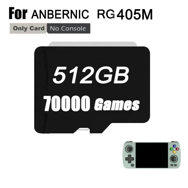 ANBERNIC RG405M Mamory Card TF Card  512G PSP PS2 GAMES Preloaded Games Retro Handheld Game Consoles Classic FBA GBA GBC MAME Sd