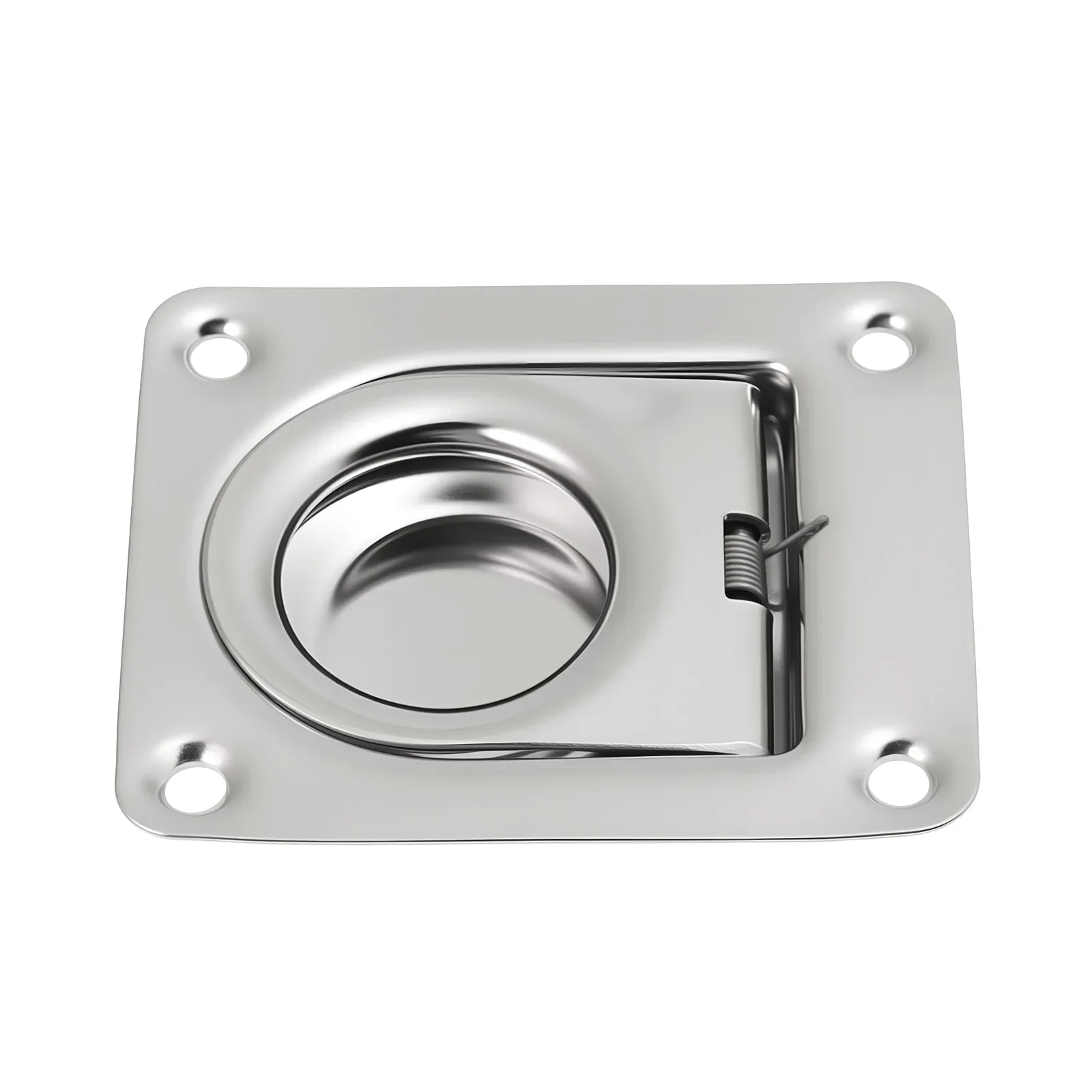 1 2 4 pcs Stainless Steel 316 Locking Pull Ring Recessed Pull Handle 65x55mm Locker Flush Lift Ring for Marine Boatn Yacht