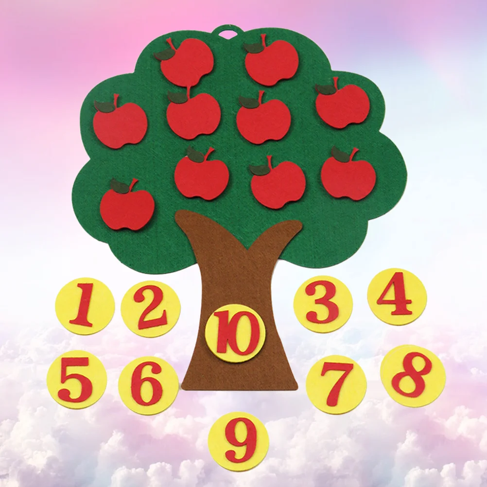 Non-woven Educational Toy Kids Tree Toys Children Digital 1 10 Cognitive Pairing Puzzle