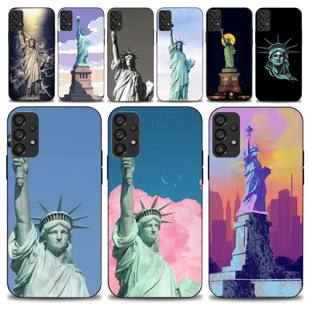 The statue of liberty Phone Case For Samsung Galaxy S22 S23 Ultra S21 S20 FE Plus Note 20 Soft Cover