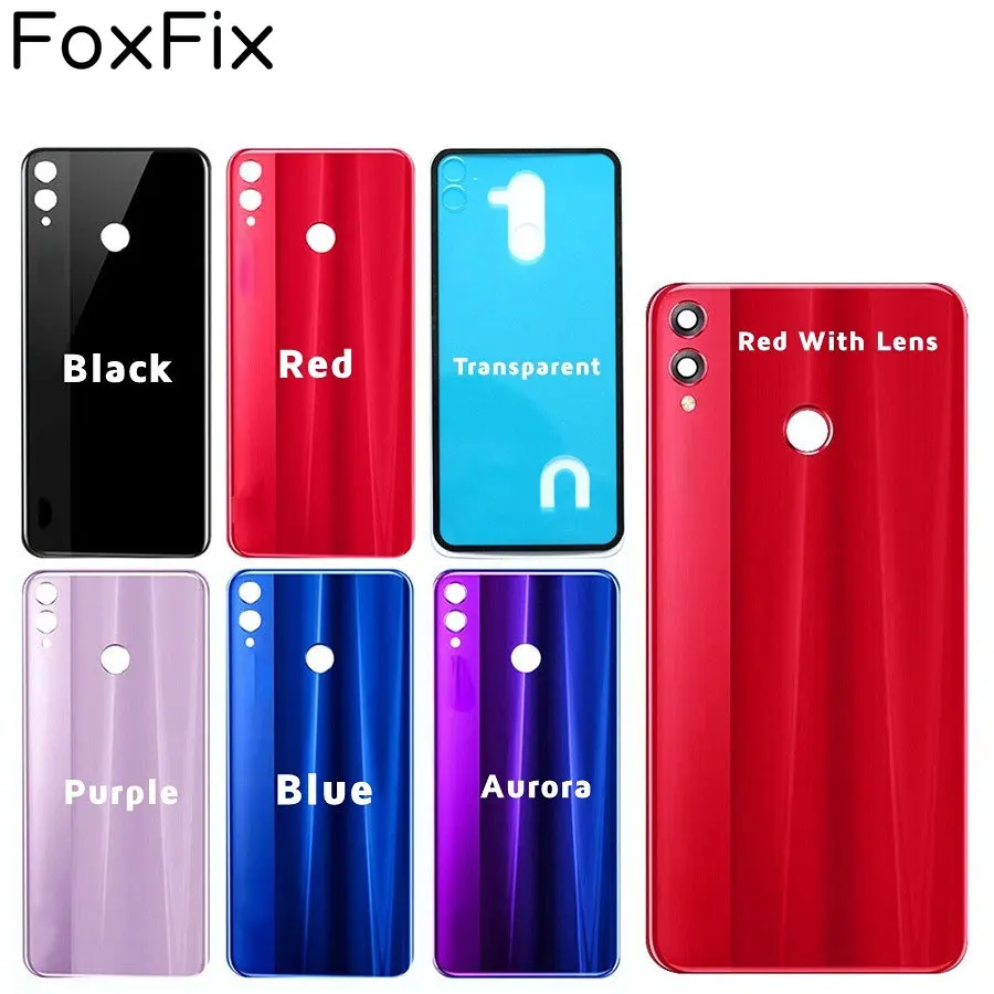 Battery Back Cover For Honor 8X Back Glass Panel Rear Housing Door