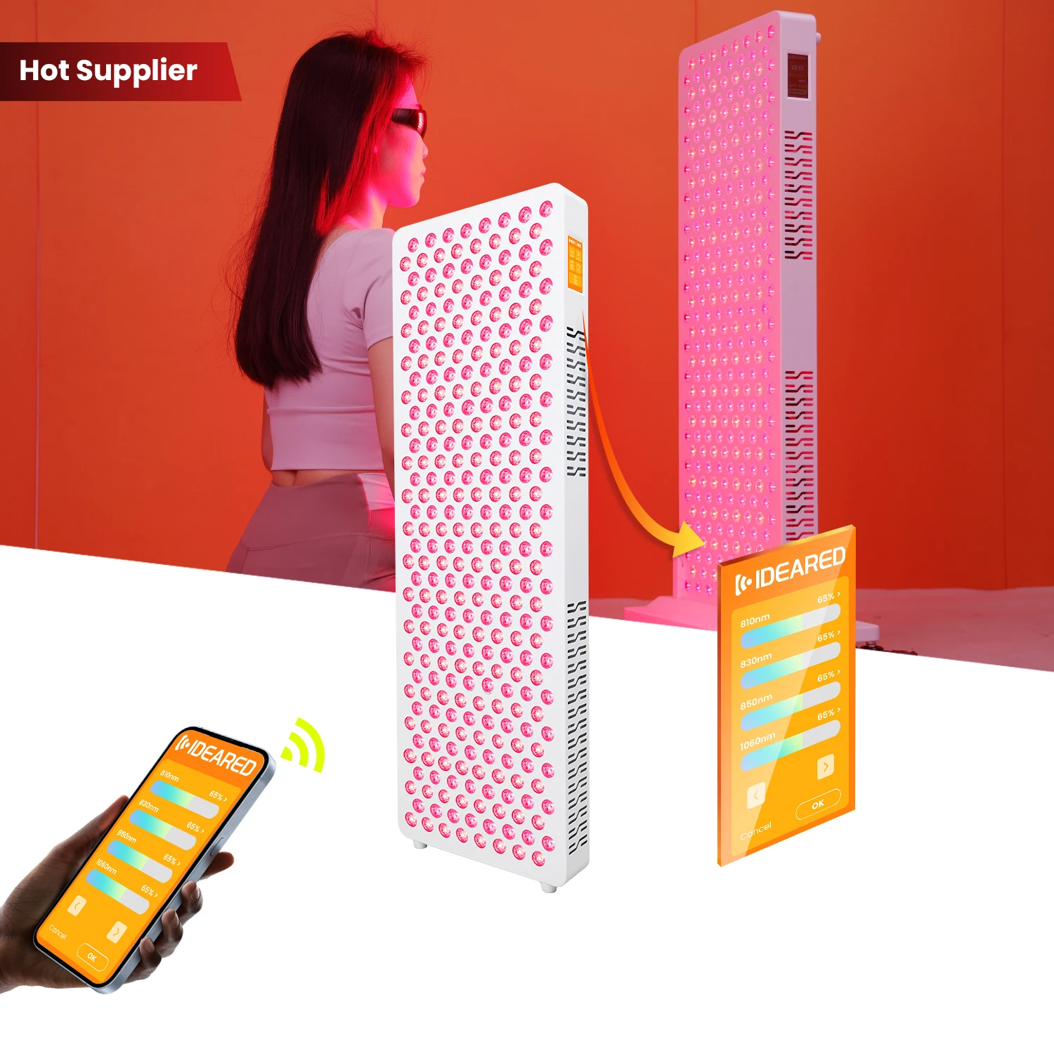 

Lxy IDEATHERAPY Стоящая половина тела Красный свет Терапевтическая панель Домашнее использование Инфракрасное световое устройство Функция сигнализации для облегчения боли Включает
