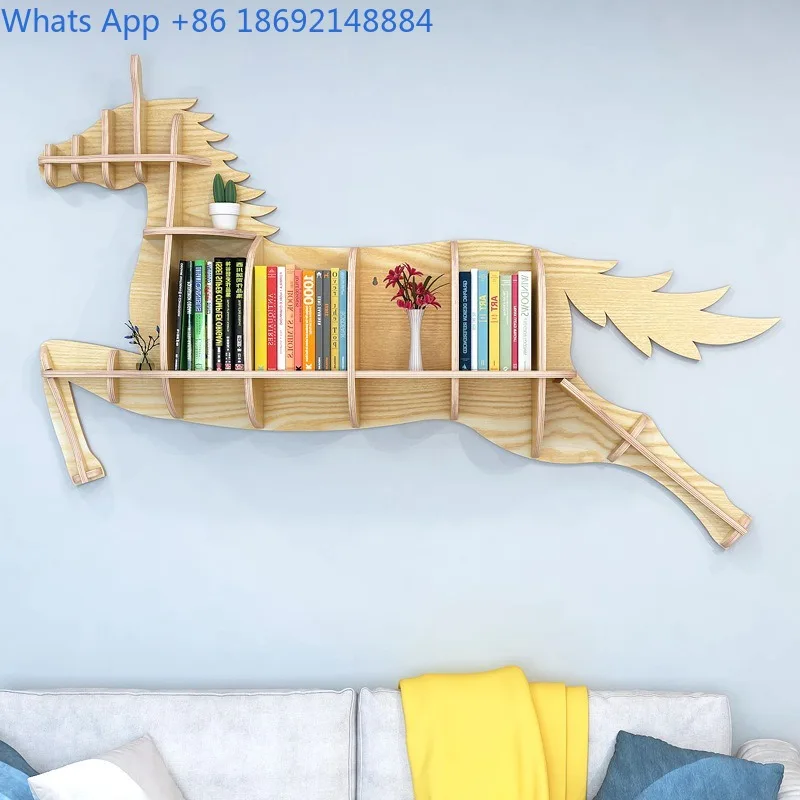 Bookshelf Storage Rack Living Room Bedroom Organizer Window Display Background Wall Decoration Picture Book Rack Bookcase
