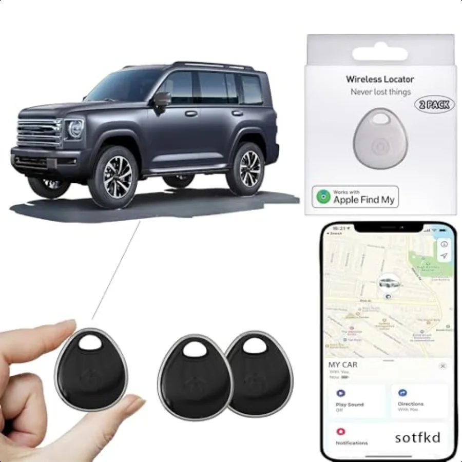 

2 Pack GPS Tracker for VehiclesTracker Device for VehiclesGPS TrackerCar Tracker Device Only iOS MFi Certificated No Monthly Fe