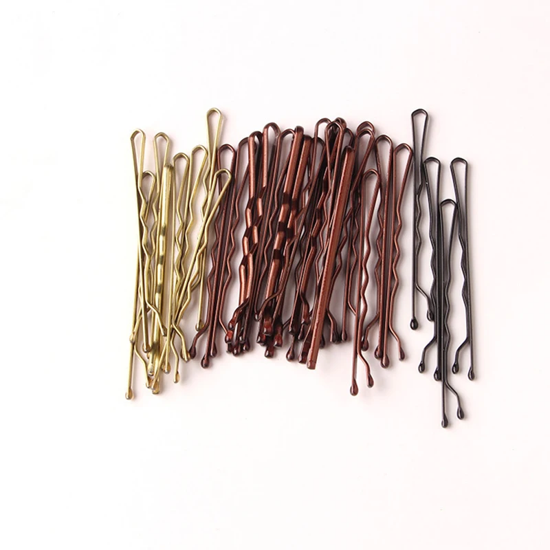 50PCS Ezüst- Arany színben haja csipesz számára Nők Hajtű Göndör Hullámos grips Süsü hairpins Elárusítónő Tenyészbika csapok hajformázó haja kiegészítők