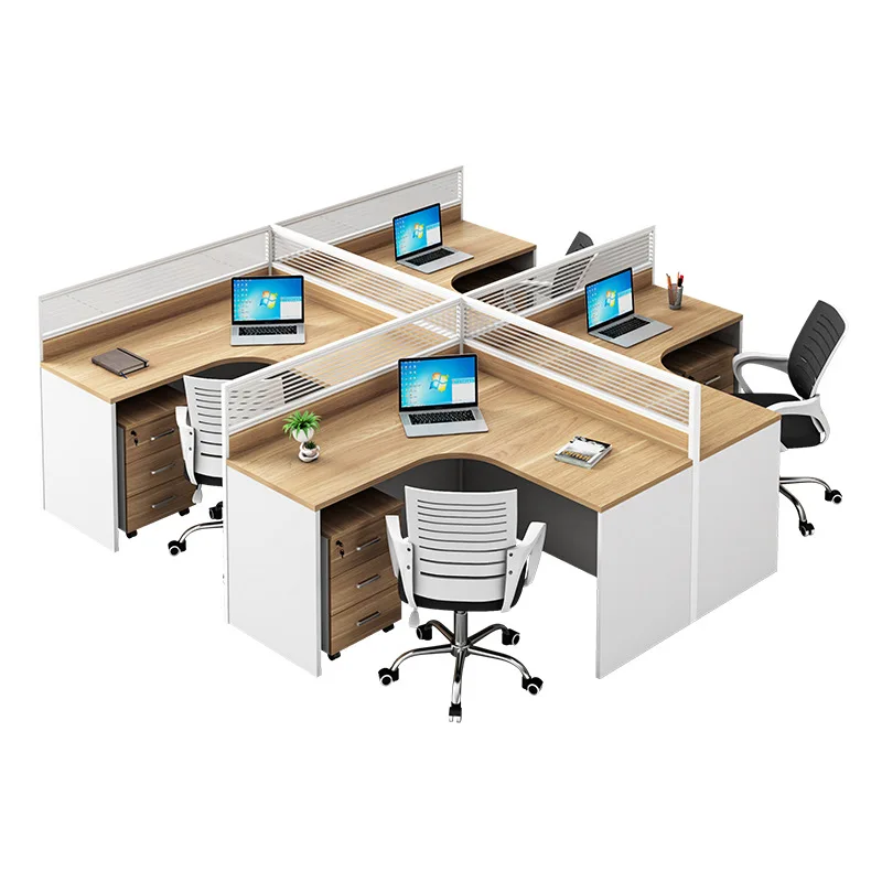 Desk booth Modern table and chair combination Staff desk