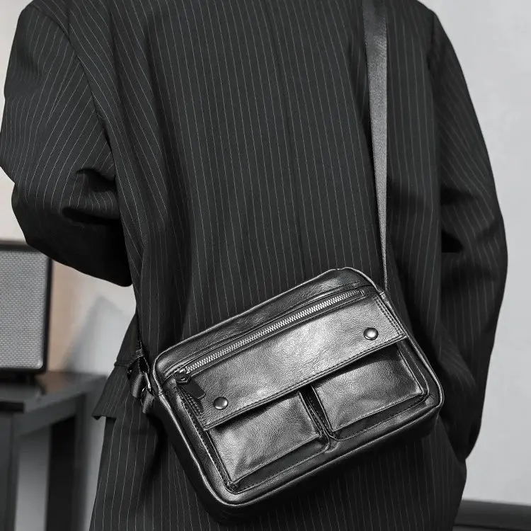 

Новинка 2026, винтажные деловые мужские сумки из искусственной кожи, мужская сумка через плечо для мальчиков, роскошные сумки-мессенджеры с клапаном