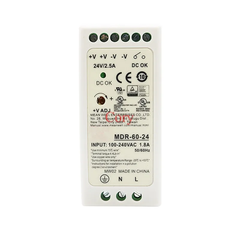 MDR-60 Din Rail Power Supply 60W 12V 5A,Guide switch power supplyAC 110v/220v Transformer To DC 12v 50/60Hz