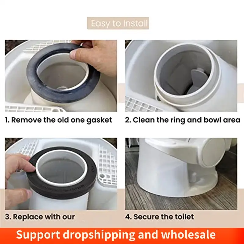 AA86 Durable RV Toilet Seal Replacement Parts For 300, 310, 320 Series With Toilet Kit & Mounting Hardware
