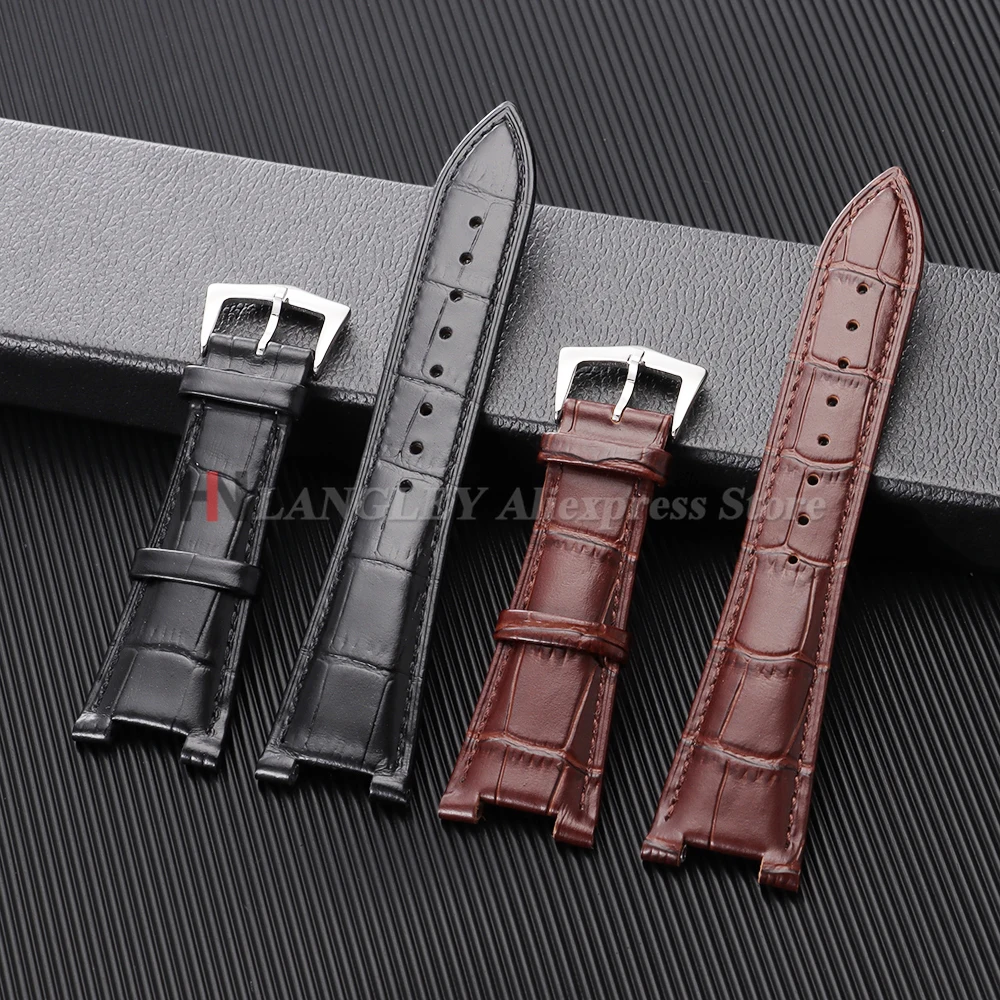 For Patek Philippe Nautilus Series Genuine Cow Leather Watch Strap with 25mm*13mm Cowhide 5711 5712G for Men Premium Watchbands