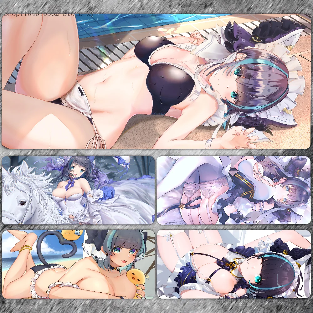 Cheshire Azur Lane Anime Girl Mousepad Large Keyboard Desk Mat Gaming Mouse Pad LockEdge Non-slip Mat