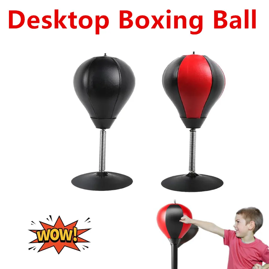 Bola de boxe de mesa com ventosa, saco de boxe, equipamento de boxe para crianças e adultos, alívio do estresse, exercício de prática de boxe