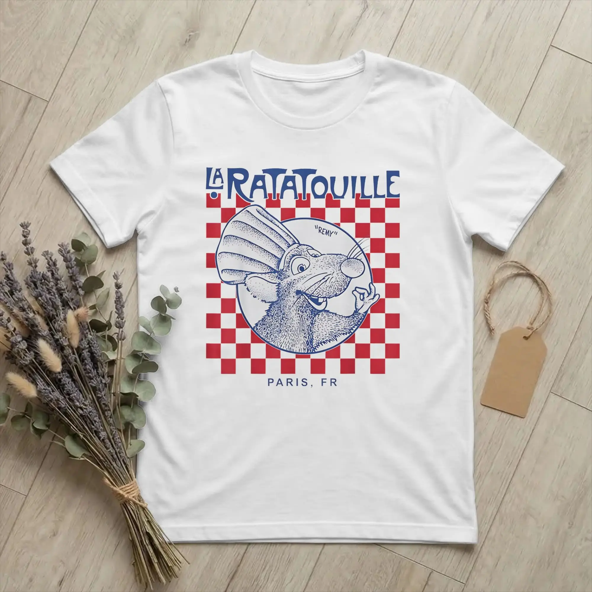 Camisetas de Desenho Animado Remy para Homens e Mulheres, Camisetas Criativas de Algodão Ratatouille, Camiseta de Gola Redonda de Manga Curta, Roupas 