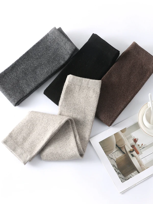 Pure Cashmere Leg Warmers Ankle Joint Protector Men's Women's Winter Warmth Full Day Wear Simple Style Adult Socks