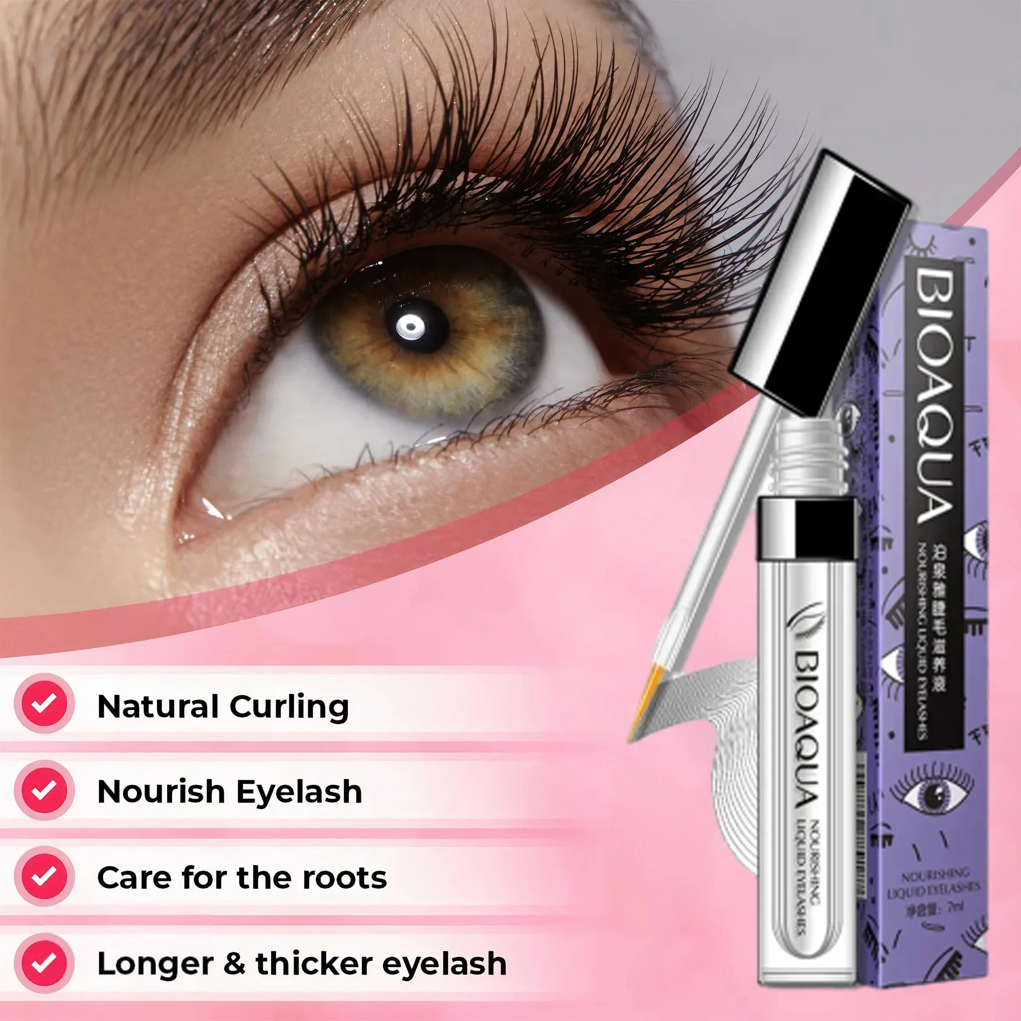 7 Days Fast Eyelash Growth Serum Natural Thick Long Curling Eyelash Growth Liquid Eyelash Growth Thicken Care Products Makeup