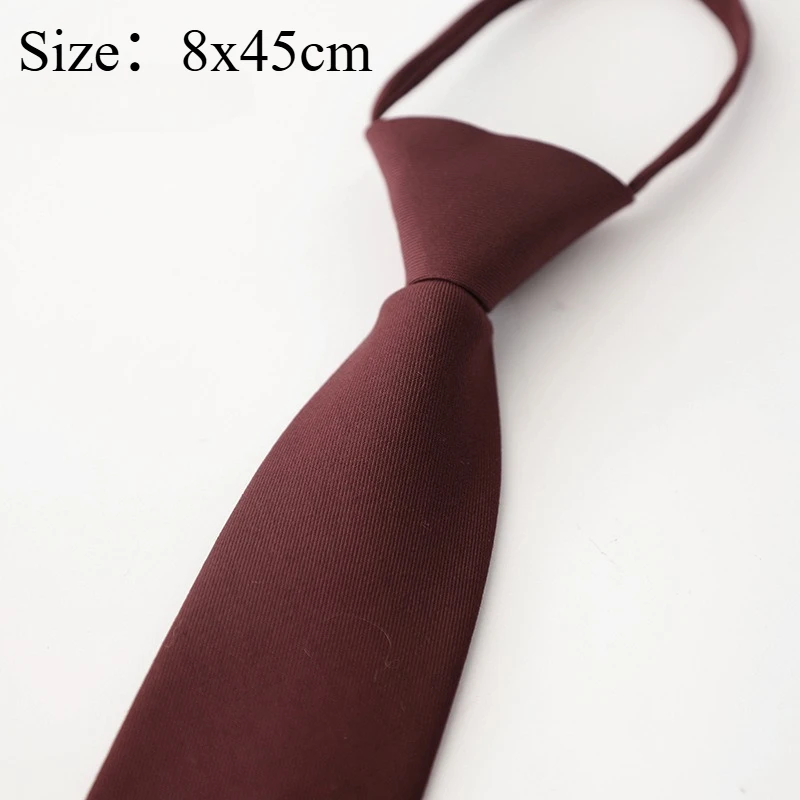 Vintage Zipper Tie For Men, Korean Style Pre Tied Necktie Easy Pull On Formal Business Tie For Office Work And Professional Wear