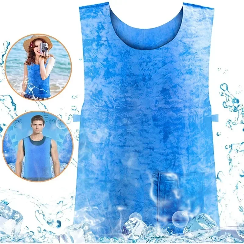 Cooling Vest Water Evaporative Cool Shirt Heatstroke Prevention Evaporative Ice Cooling Vest for MS Patient Outdoor Working