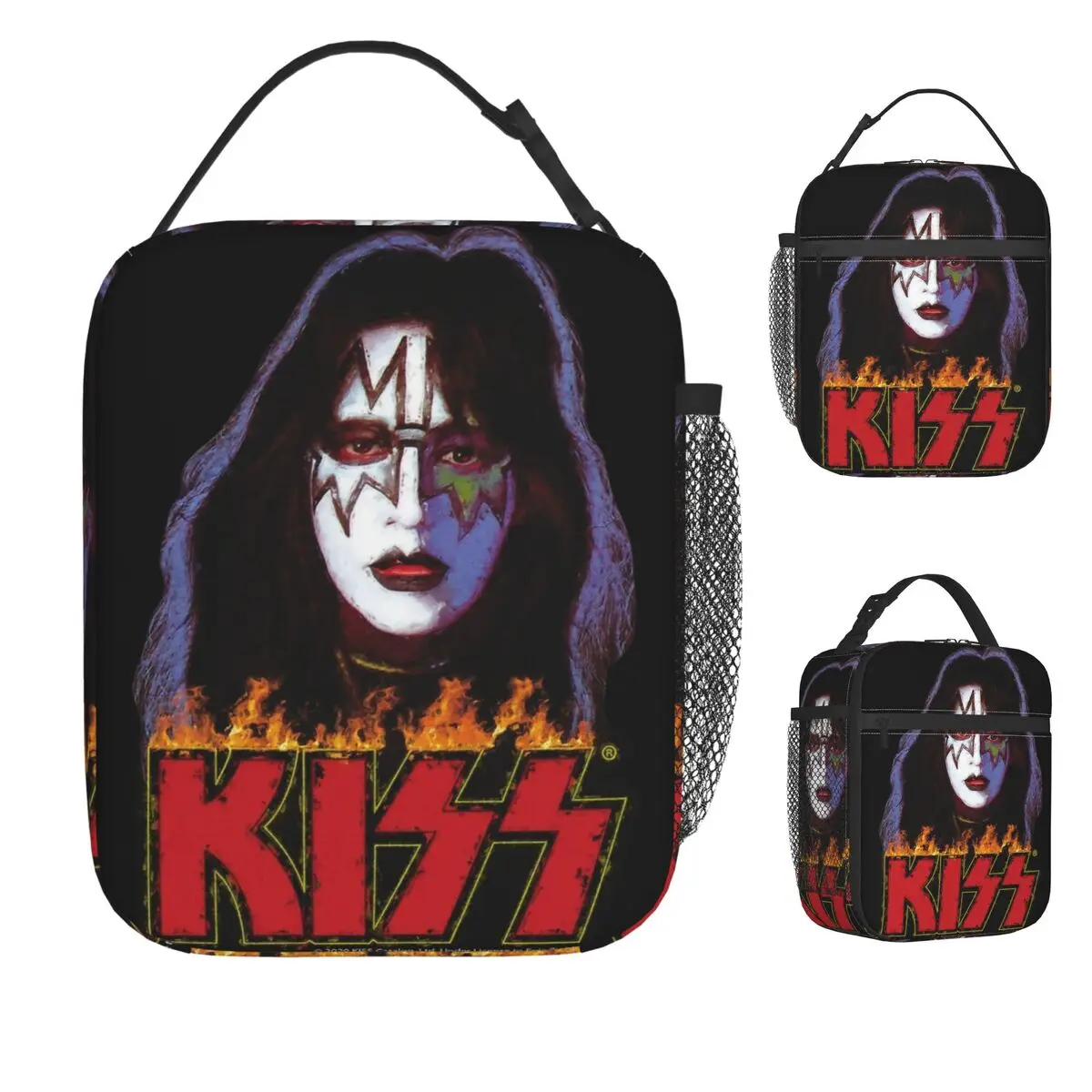 

The Spaceman Old Painting Ace Frehley Сумка для обеда Портативная коробка для завтрака Офисная сумка-холодильник с принтом Ретро Оксфорд Термальные сумки для обеда