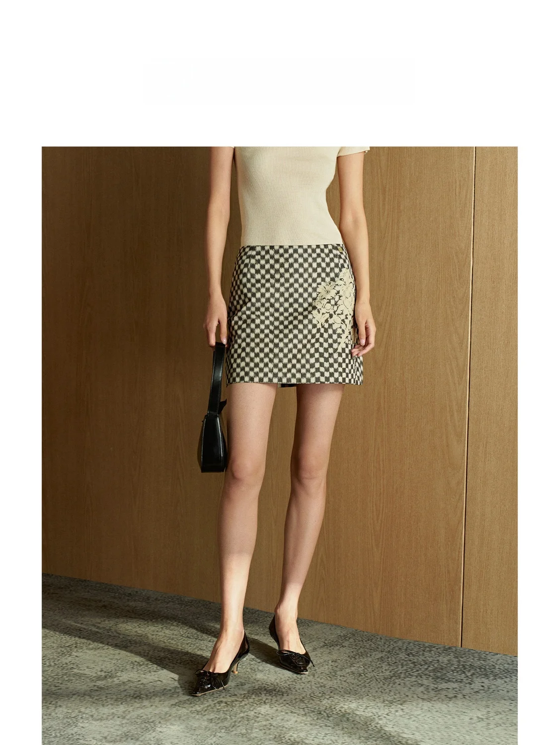 

Юбка А-силуэта с принтом в клетку, новинка весеннего сезона, повседневный стиль, стандартный крой, на молнии, с подкладкой, для женщин