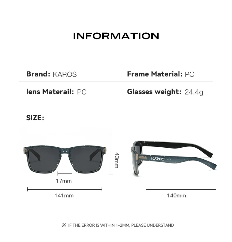 Karos Polarisierte Damenmode Sonnenbrille Luxus Designer Herren Sonnenbrille Sport UV400 Brillen – Detail 9
