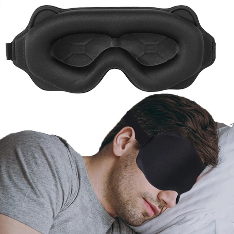 

3D Sleep Mask, Light-Blocking Sleep Mask, Soft Sleep Aid Eye Mask, Travel Eye Mask, Breathable Night Sleep Mask