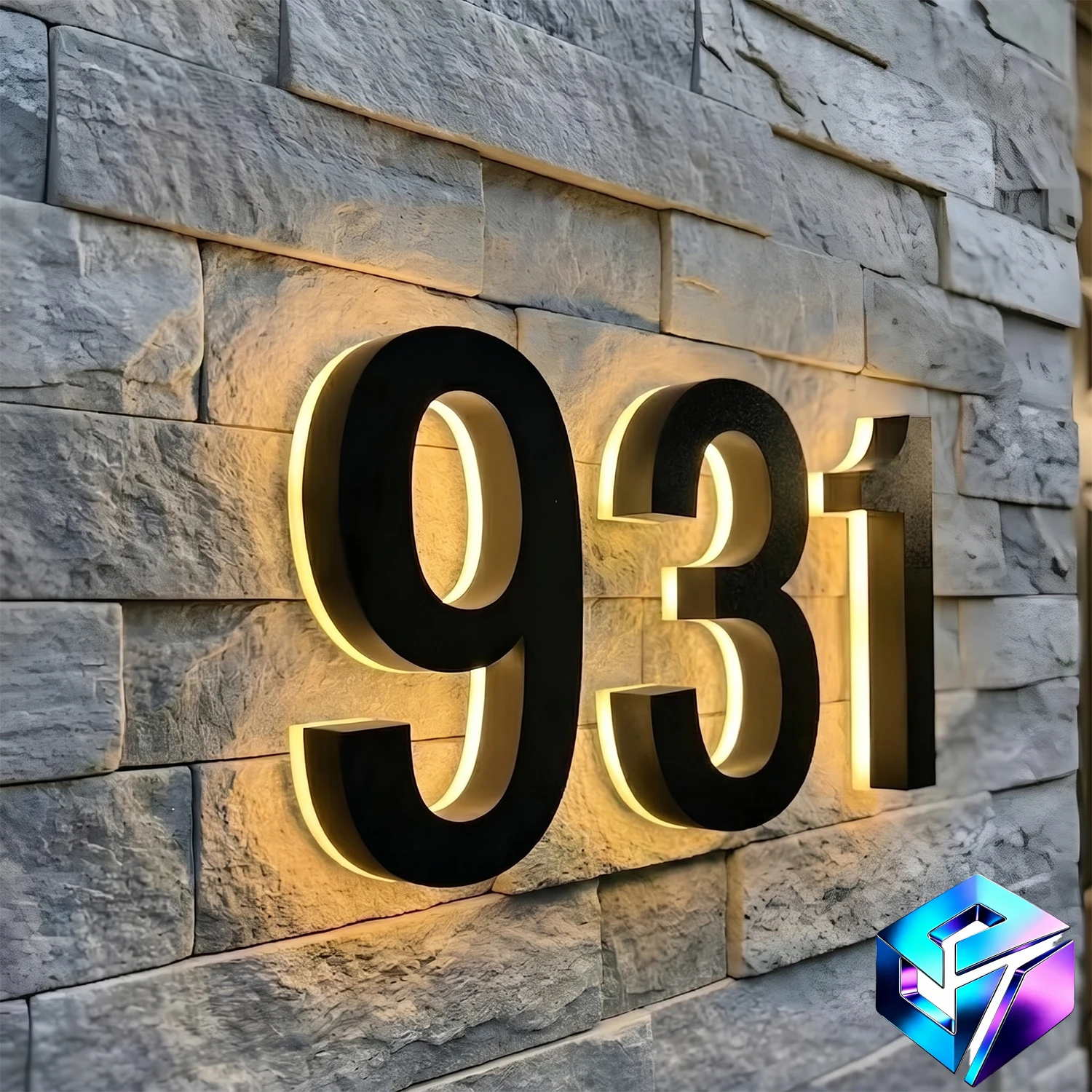 Custom 3D Backlit LED Door Number Plate Acrylic Channel Letter Sign Business Logo Light For Shop Advertising Decoration
