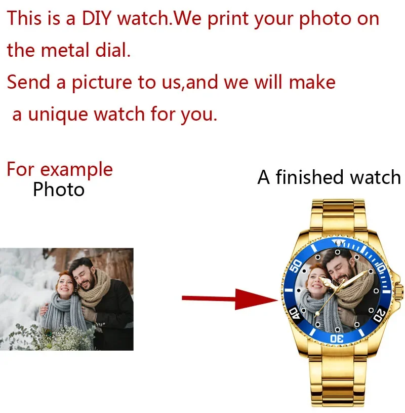 Custom watch Personality Creative Design Customers Photos Printing Customize Watch Customization Print OEM Great Gift Watches