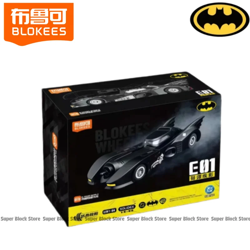 BLOKEES Echte Batman bouwsteenauto E01 Gotham Disease Shadow, monteerbaar en beweegbaar speelgoedcollectie ornament cadeau