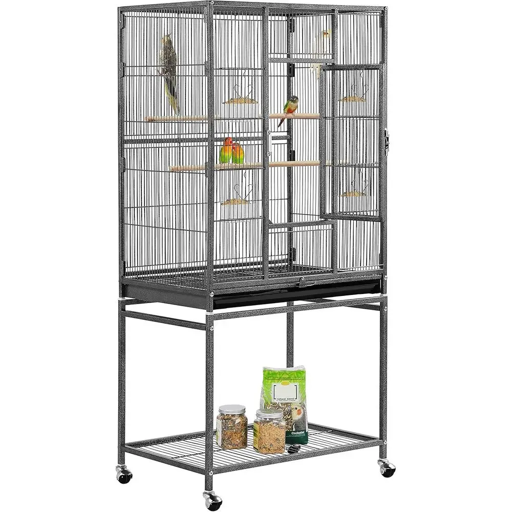 

Large Standing Parrot Cage for Sun Conure, Lovebird, Budgie, and Canary with Stand