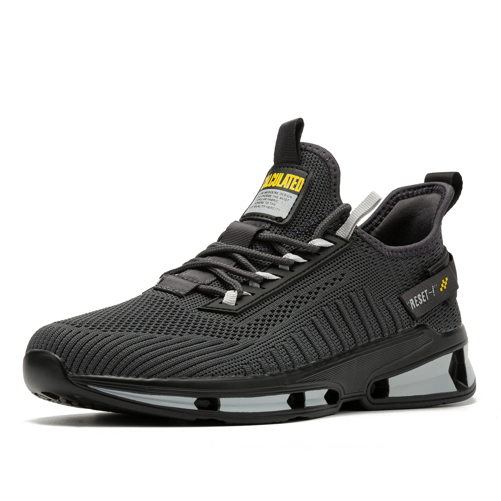Baasploa Men Running Sneakers Comfortable Knit New Walking Shoes Breathable Fashion Anti-Slip Shock-Absorbing Casual Shoes