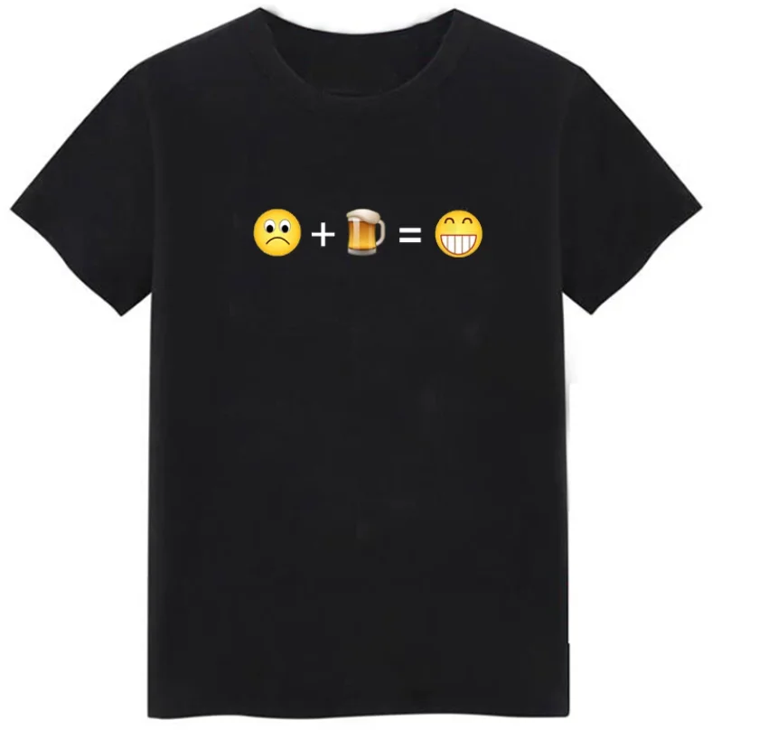 

Beer Emoji Cure Print T-Shirt Casual Cotton Tee Soft Tops for Beer Lovers Funny Streetwear T Shirt Women Kawaii