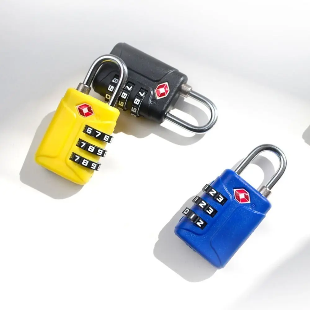 Portátil Anti-Theft Segurança Code Lock, 3 Dial Combinação Digit, Bagagem Lock, Segurança, Proteção Lock, TSA Alfândega