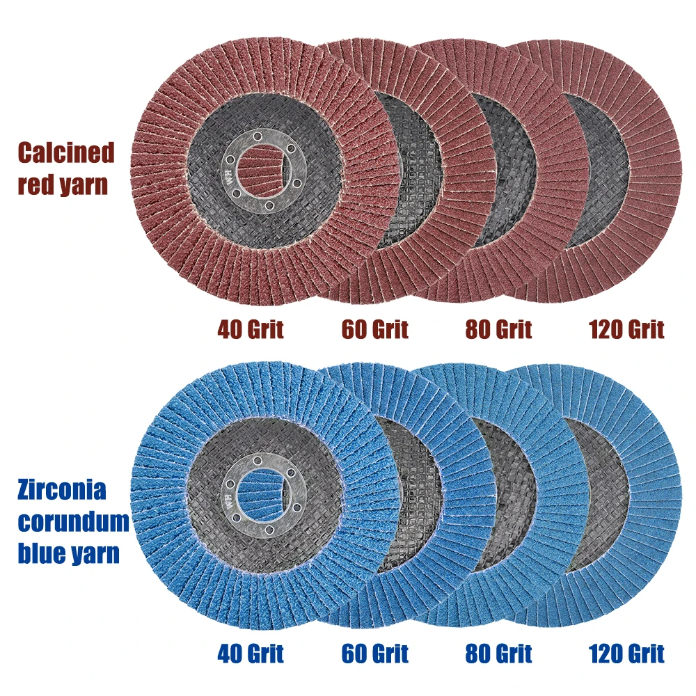 Imagem -04 - Abrasive Angle Grinder Blade para Polimento Flap Discos Planos Discos de Lixar Rebolo Grão 40 60 80 120 115 125 mm