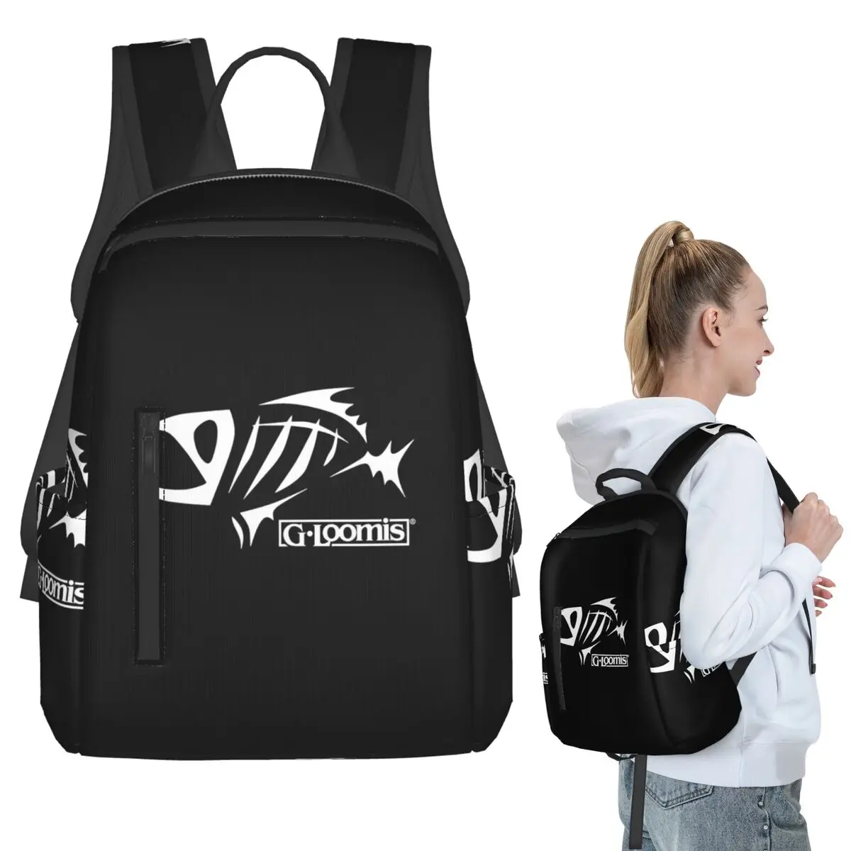 Gloomis Fly Fishing Backpack Student BookBag Kids School Bag Laptop Shoulder Bags Boys Girls