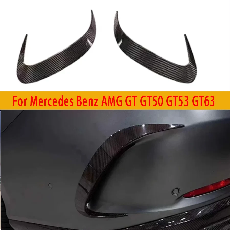 For Mercedes Benz AMG GT GTS GT50 GT53 GT63 Carbon fiber bumper wind knife fog lamp air vent decorative strip Car Accessories